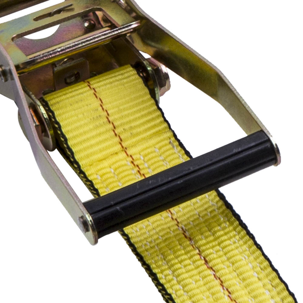 Maxpeedingrods 4 buah 27 FT Ratchet Tie Down tali tugas berat 2 "tali 10000 lbs 5T J kait kargo 8PCS total