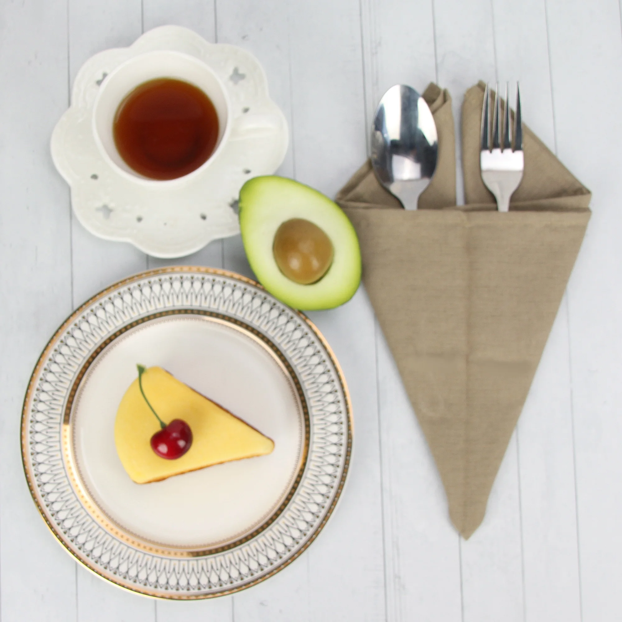 Bộ 12 Chiếc Phẩm Kích Vải Bông Pha Vải Khăn Ăn Placemats Mềm Ăn Trà Khăn Tắm Cho nhà Cửa & Sự Kiện Sử Dụng