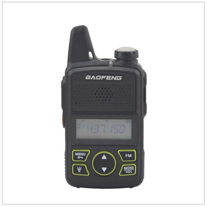 Baofeng-walkie-talkie bf-t1, radio FM con auricular, UHF, 400-470MHz, 20 canales, 1W, Mini radio bidireccional de bolsillo, t1 Ham