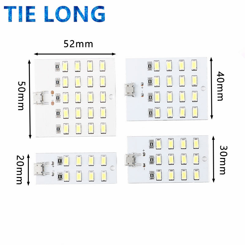 Hochwertiges 5730 smd 5V 430mA ~ 470mA Weißes Mirco USB 5730 LED-Beleuchtungspanel USB-Mobillicht Notlicht Nachtlicht