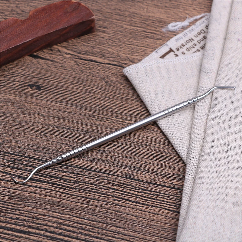 1PCS สแตนเลสสตีลคู่ปลายทันตแพทย์ฟันสะอาดสุขอนามัย Explorer Probe hook Pick เครื่องมือทันตกรรมผลิตภัณฑ์