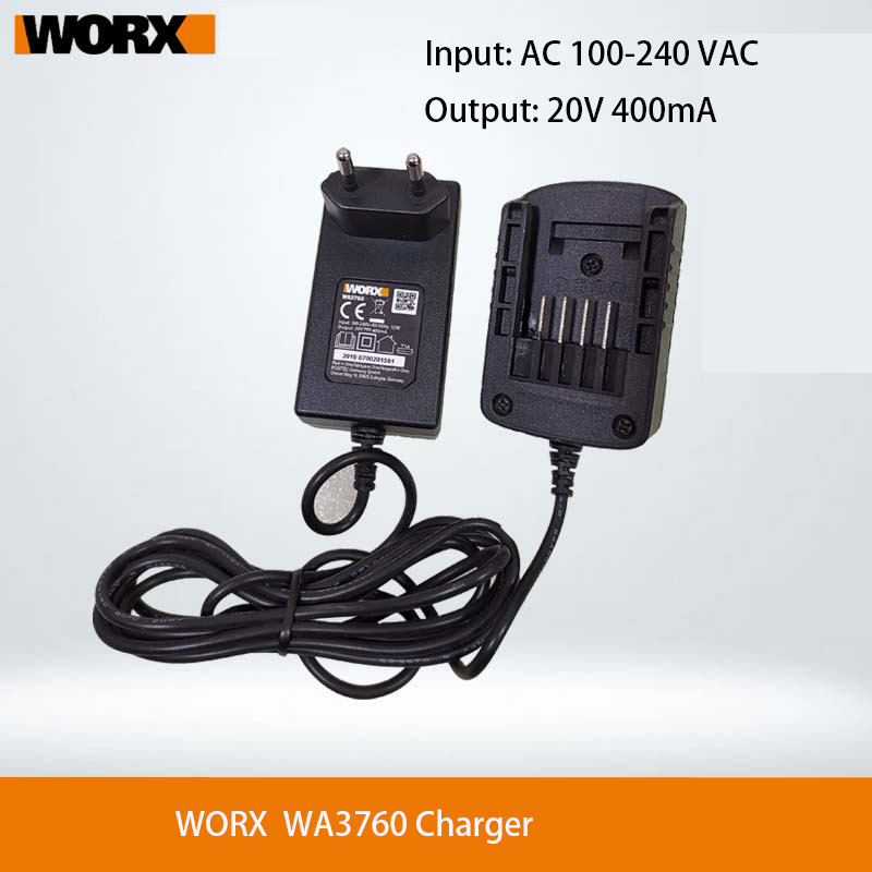 Worx wa3760 Ladegerät für 20V Lithium batterie 4pin wa 3551,1 wa3572 wa3550 wa3553 usw. (eu Stecker)