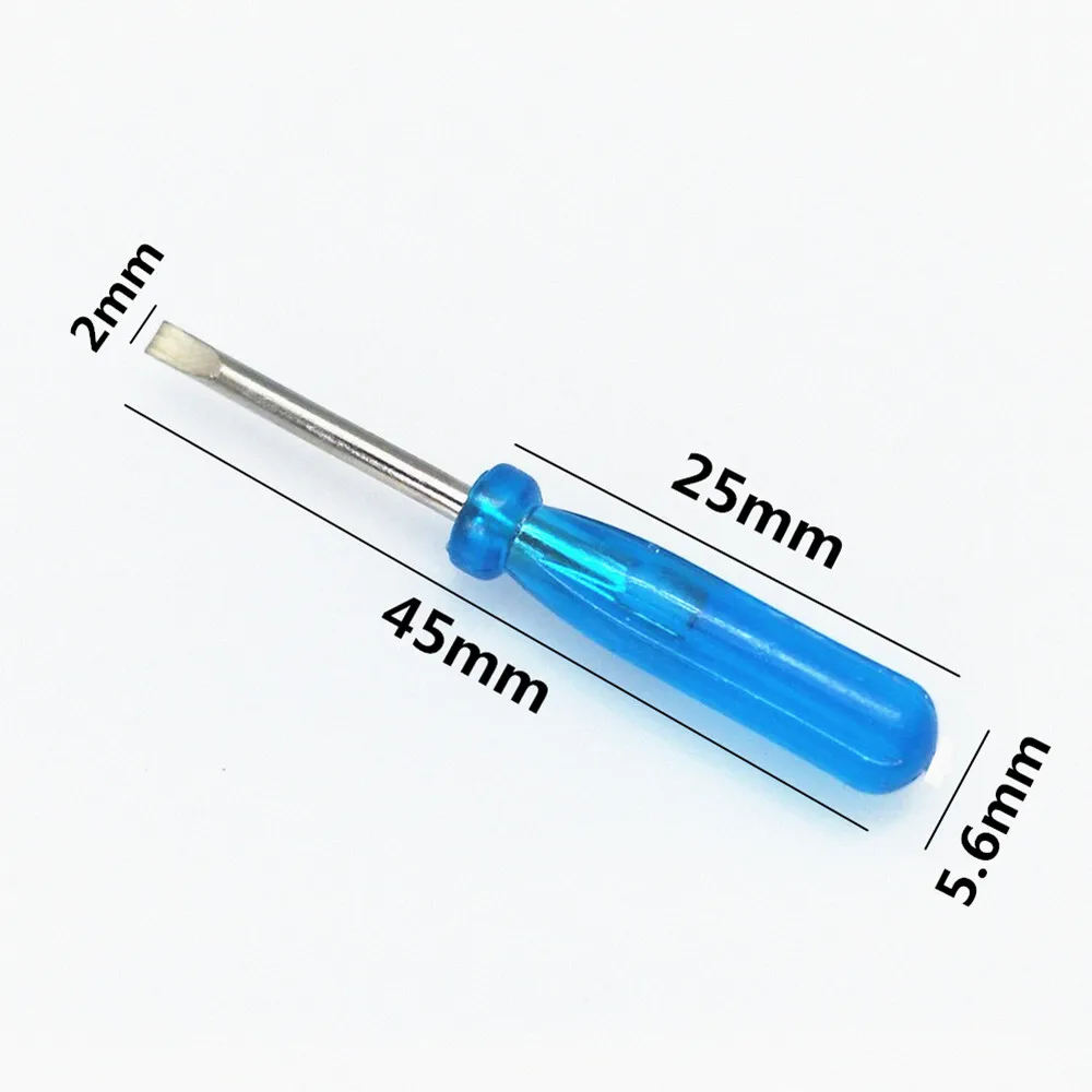 2 Chiếc Trong Suốt Tay Cầm Kim Loại Tua Vít Bộ Bộ Mini Di Động Nhỏ Củ Cải Đầu Tấm Kim Tua Vít Sửa Chữa Dụng Cụ May Vá