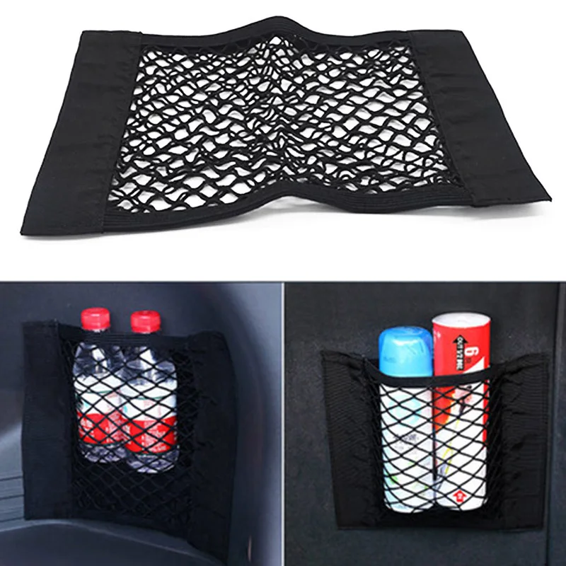 Xe Ô Tô Lưng Phía Sau Thân Túi Lưu Trữ Lưới Nylon Magic Miếng Dán Kính Cường Lực Cho Volkswagen Polo 6r 9n VW Golf 7 6 5 4 3 Mk4 Mk5 Mk7 Mk2 Mk3 V Gti