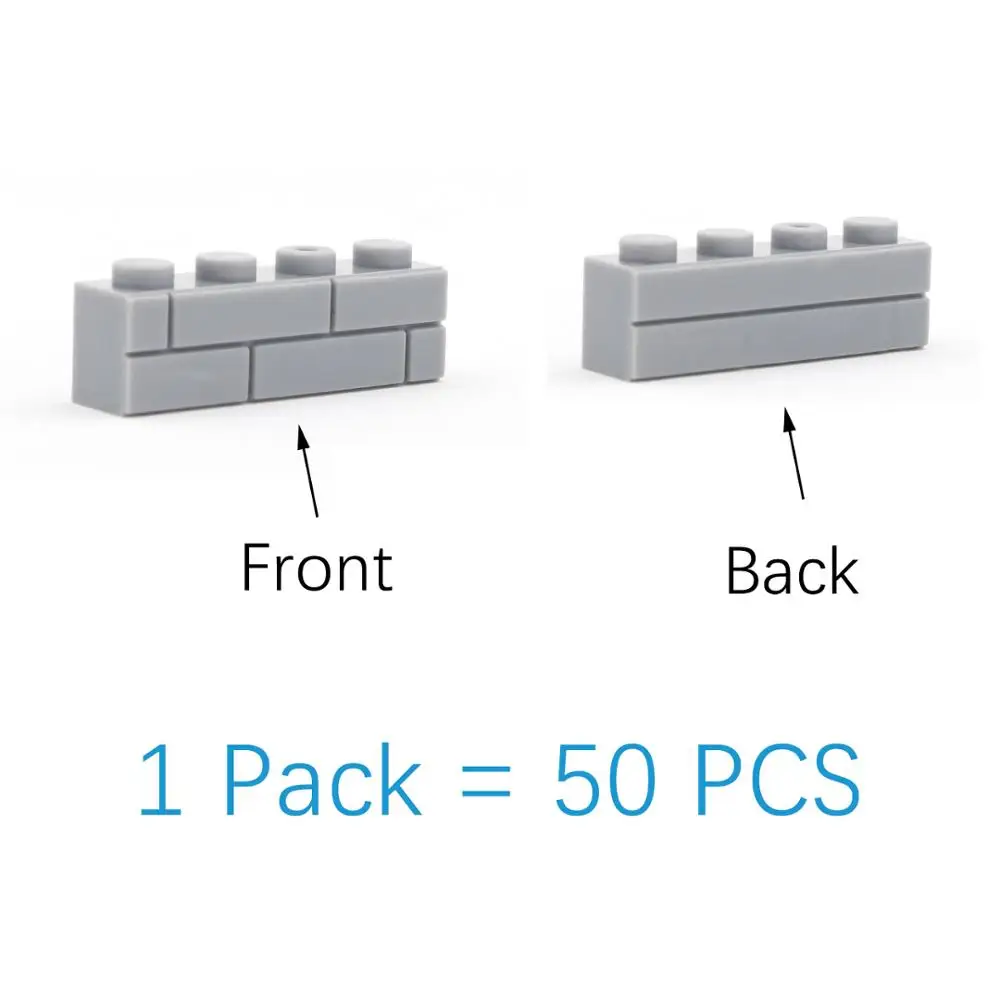 Bộ 50 Tự Làm Các Khối Xây Dựng Thành Dày Hình Viên Gạch 1X4 Chấm Giáo Dục Sáng Tạo Kích Thước Tương Thích Với Thương Hiệu Đồ Chơi dành Cho Trẻ Em