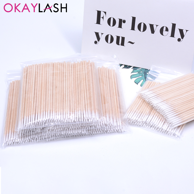 500/300/100 шт., мини-ватные палочки для наращивания ресниц