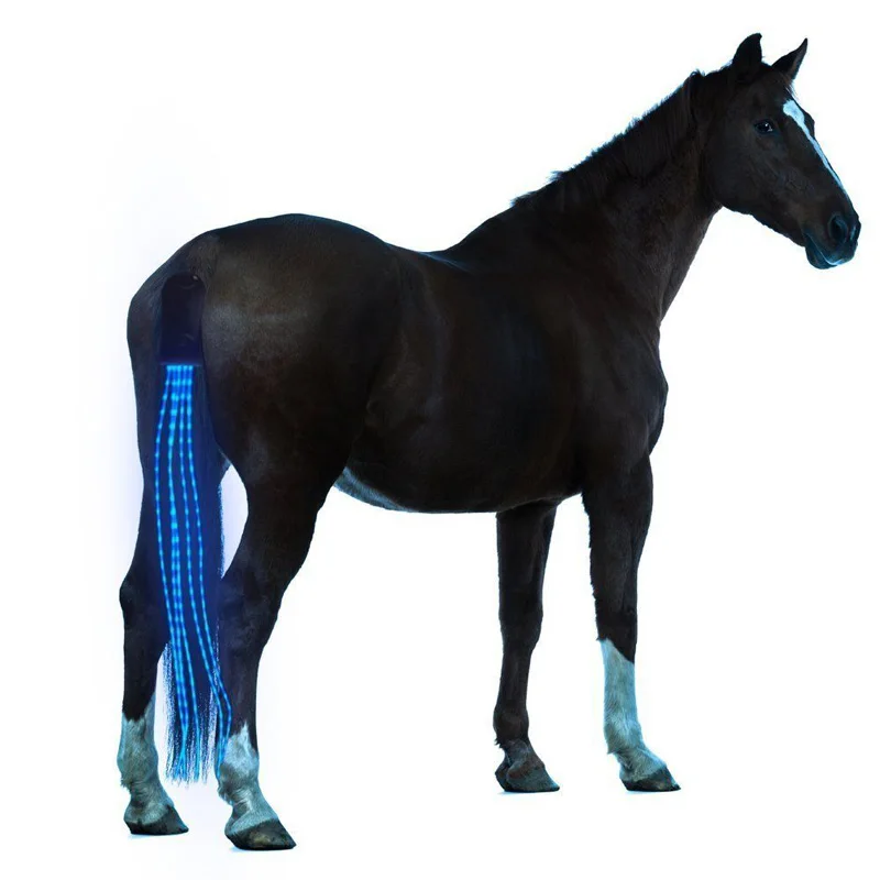 Luces traseras de caballo de 100CM con USB, arnés LED recargable para caballos, equipo de luces traseras intermitentes para deportes al aire libre ecuestre