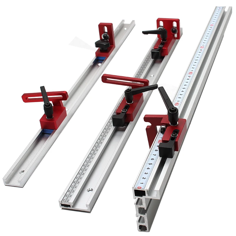 Arrêt de piste en T pour le travail du bois, limiteur de fente en T, clôture à onglet en aluminium, localisateur de goulotte, charpentier, outils d'établi de bricolage
