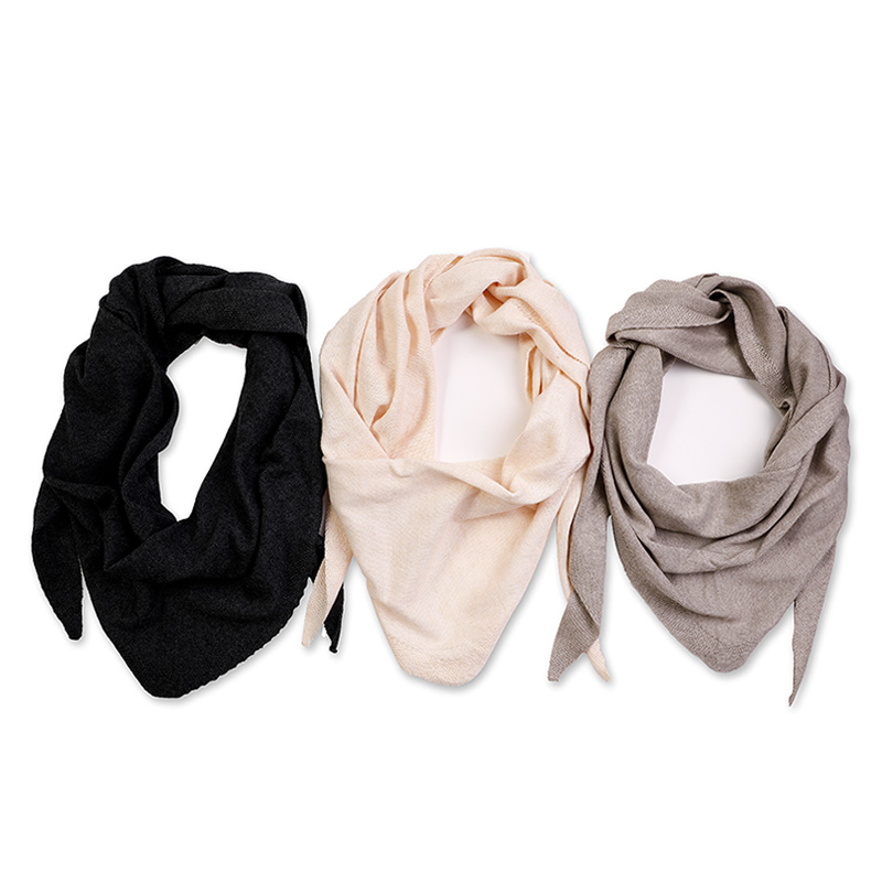 Bufanda triangular de 160x40cm para mujer, chal de lana, calentador de cuello, Color sólido, capucha multiusos, Pashmina, accesorios de punto suaves para primavera para mujer