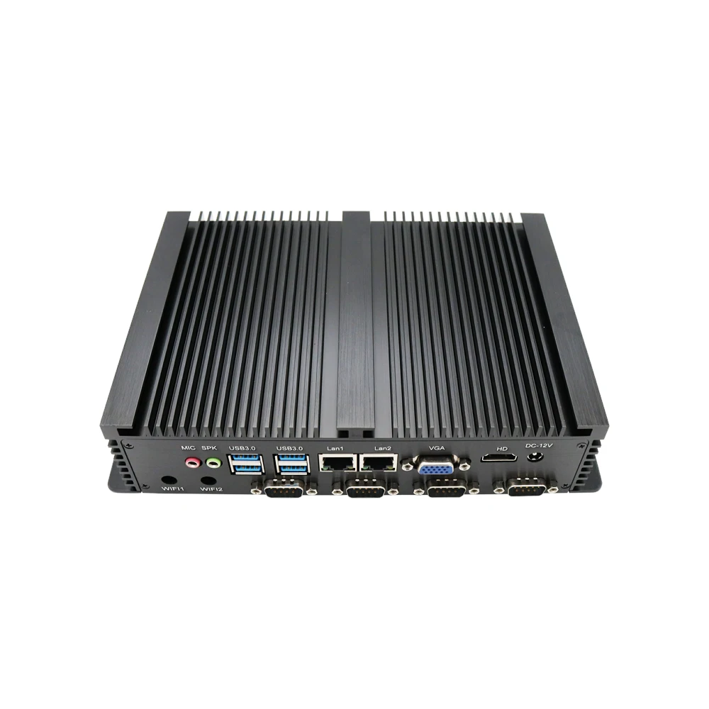 Yohirs Industrial Fanless Mini Computer Intel Core i5 3317U Celeron 1037U 2xRJ45 Lan 4xRS232 COM 8USB Rugged Micro PC Win7 XP OS