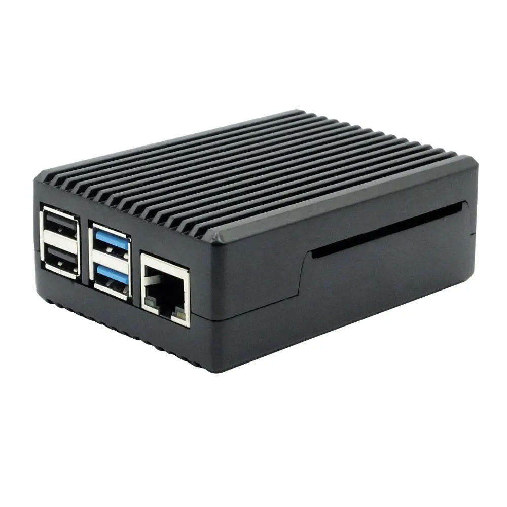 Raspberry Pi 4 Modelo B, ventiladores duales CNC, carcasa de aleación de aluminio, carcasa de armadura de 5 colores con disipadores de calor para Raspberry Pi 4B/3B +/3B