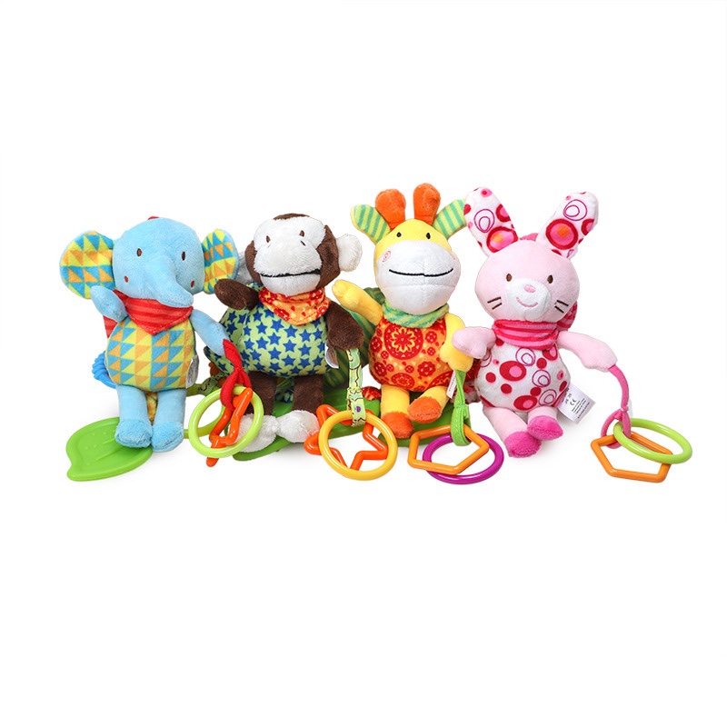 Clearance_Baby Sonagli Cellulari Cartone animato Animale Campana Giocattolo Neonato Sonaglio Appeso Peluche Adorabile 0-24 Mesi Massaggiagengive Giocattoli Natale