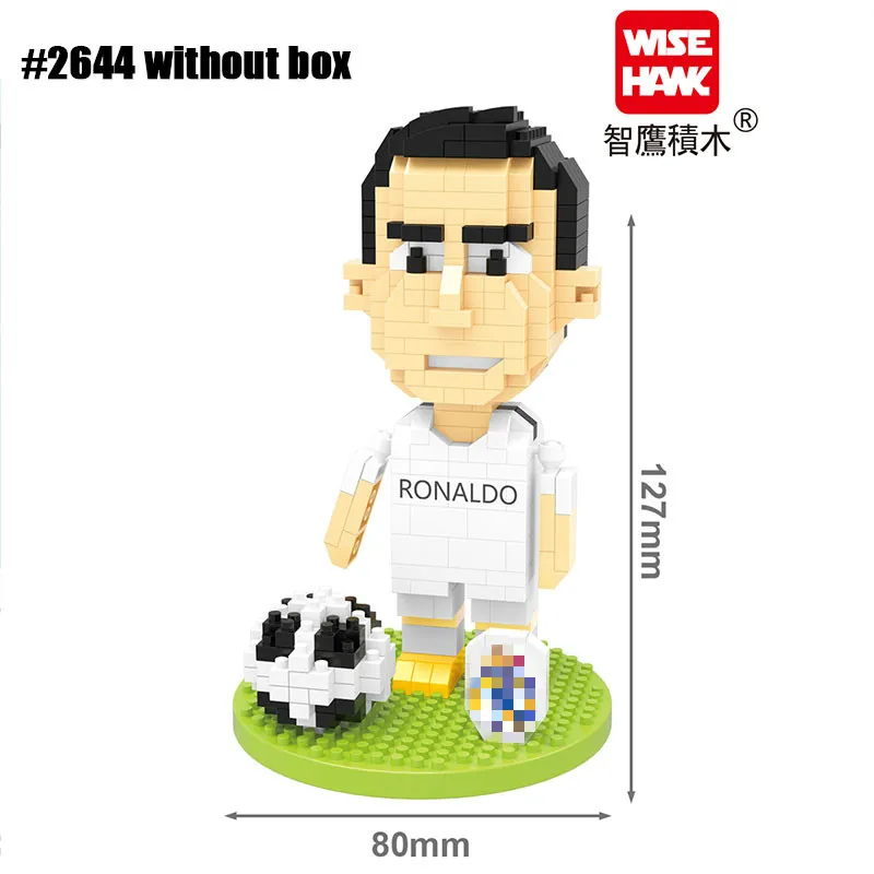 Cầu Thủ Bóng Đá Số Liệu Mini Khối 3D Mẫu Hoạt Hình Viên Gạch Anime DIY Micro Khối Xây Dựng Đồ Chơi Hành Động Trẻ Em Quà Tặng Kim Cương Size