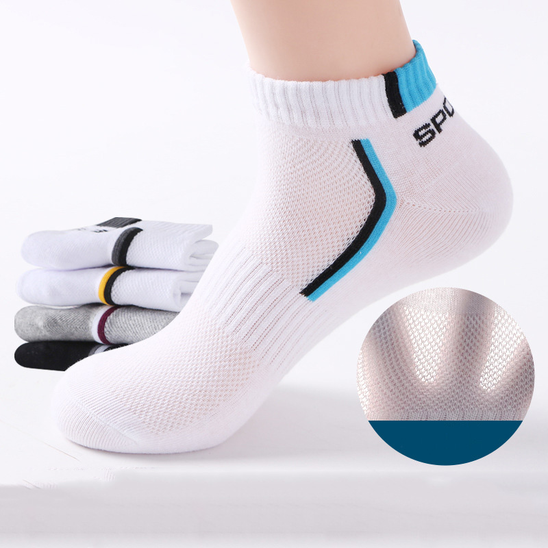 10 stück = 5 Paare/los Sommer Baumwolle Mann Kurze Socken Mode Atmungsaktive Boot Socken Bequeme Casual Socken Männlich Weiß Heißer verkauf