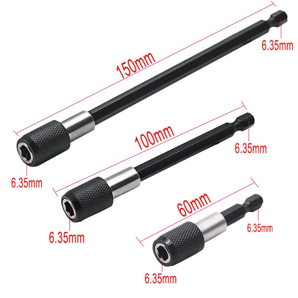 60-300Mm Nối Dài Tua Vít Mũi Giá Đỡ 1/4 Inch Từ Lục Giác Nối Dài Chuck Adapter Dành Cho Ốc Vít các Loại Hạt, Bộ Mũi Khoan