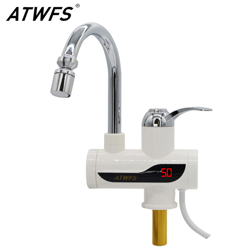 Atwfs-インスタント給湯器,3000W,電気キッチン蛇口,温度ディスプレイ付き