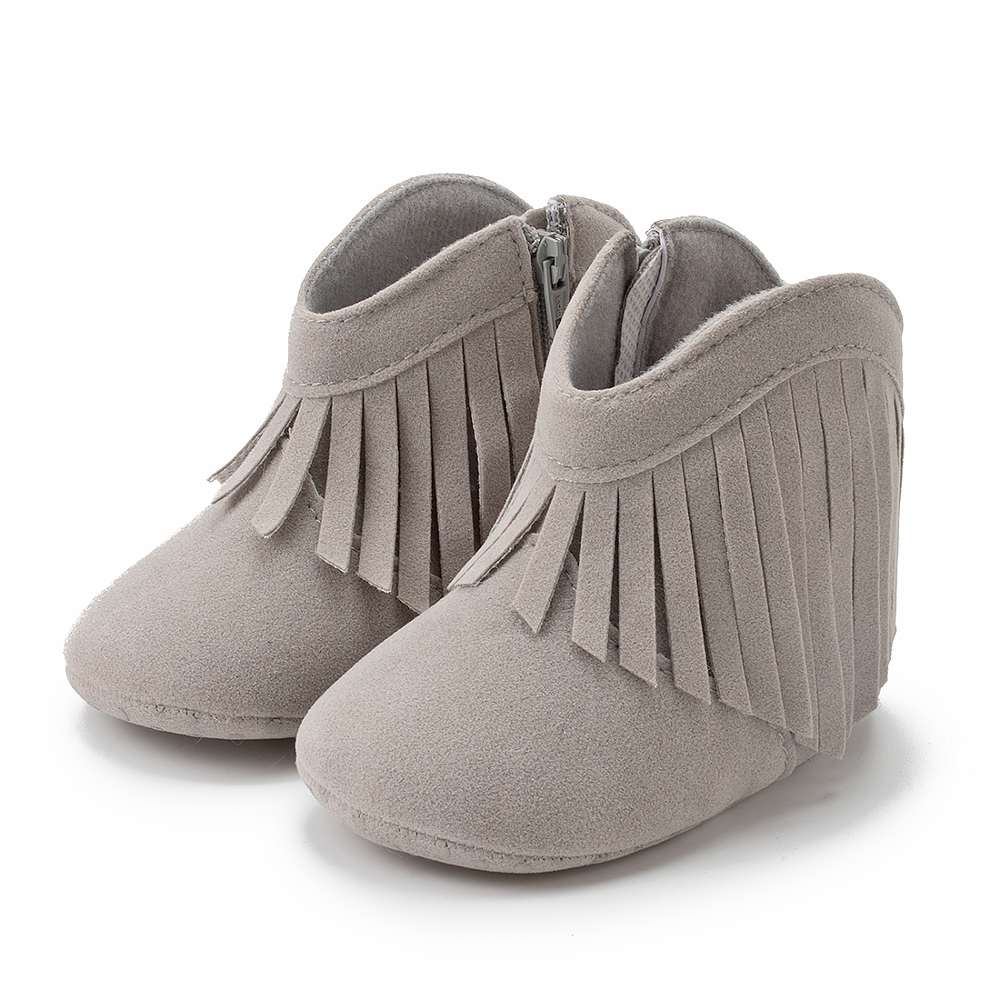 KIDSUN Bé Boot Bé Gái Bé Trai Prewalker Chắc Chắn Trẻ Sơ Sinh Cho Bé Đầu Tiên Xe Tập Đi Đế Mềm Chống Trơn Trượt Giày Sơ Sinh Mộc