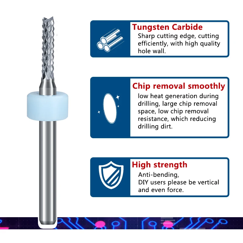 XCAN 10 Chiếc 0.5-3.175Mm Carbide PCB Miling Cắt 3.175Mm Vít Khắc CNC Máy Cấp Cối Xay