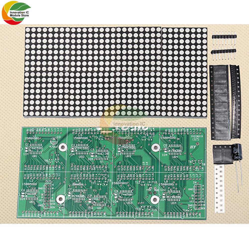 16x32 Dot Matrix Rot und Grün Dual Farbe Control LED Display Modul DIY Kit Geeignet für Arduino, STM32, MSP430, PIC, DIY Kit