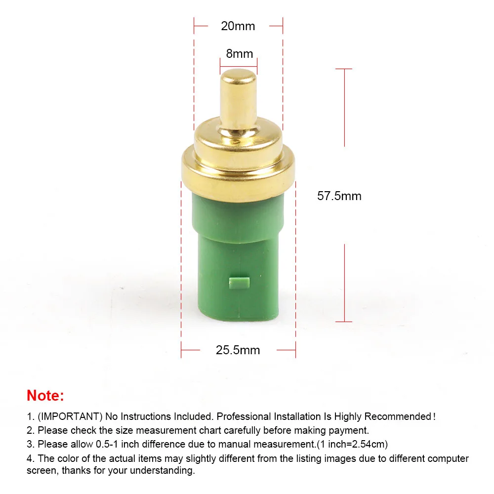 078919501 C 059919501 Un Sensor de temperatura del refrigerante de temperatura del agua para Audi A2 A3 A4 A6 TT para Volkswagen Passat Beetle Jetta Golf