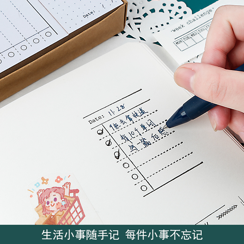 Sổ Tay Chức Năng Ghi/Thời Gian/Hàng Ngày/Thách Thức Tự Làm Bằng Gỗ Cao Su Tem Cho Thêu Sò Văn Phòng Phẩm Trang Trí Văn Phòng Supplie Bộ