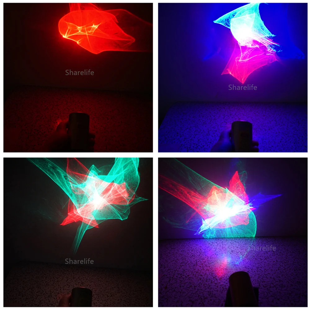 Sharelife мини портативный RGB лазерный проектор с эффектом Авроры, встроенный аккумулятор для домашней вечеринки, DJ, наружное сценическое освещение DPA