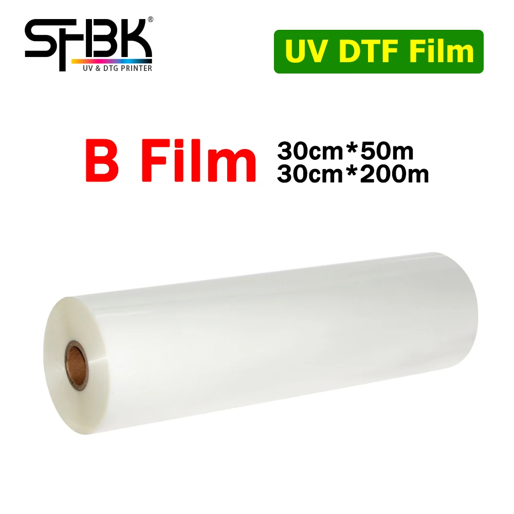 Film magique UV DTF 30CM x 50M x 200M, transfert sur verre, céramique, coque de téléphone en métal pour Surface de forme irrégulière, imprimante UV DTF