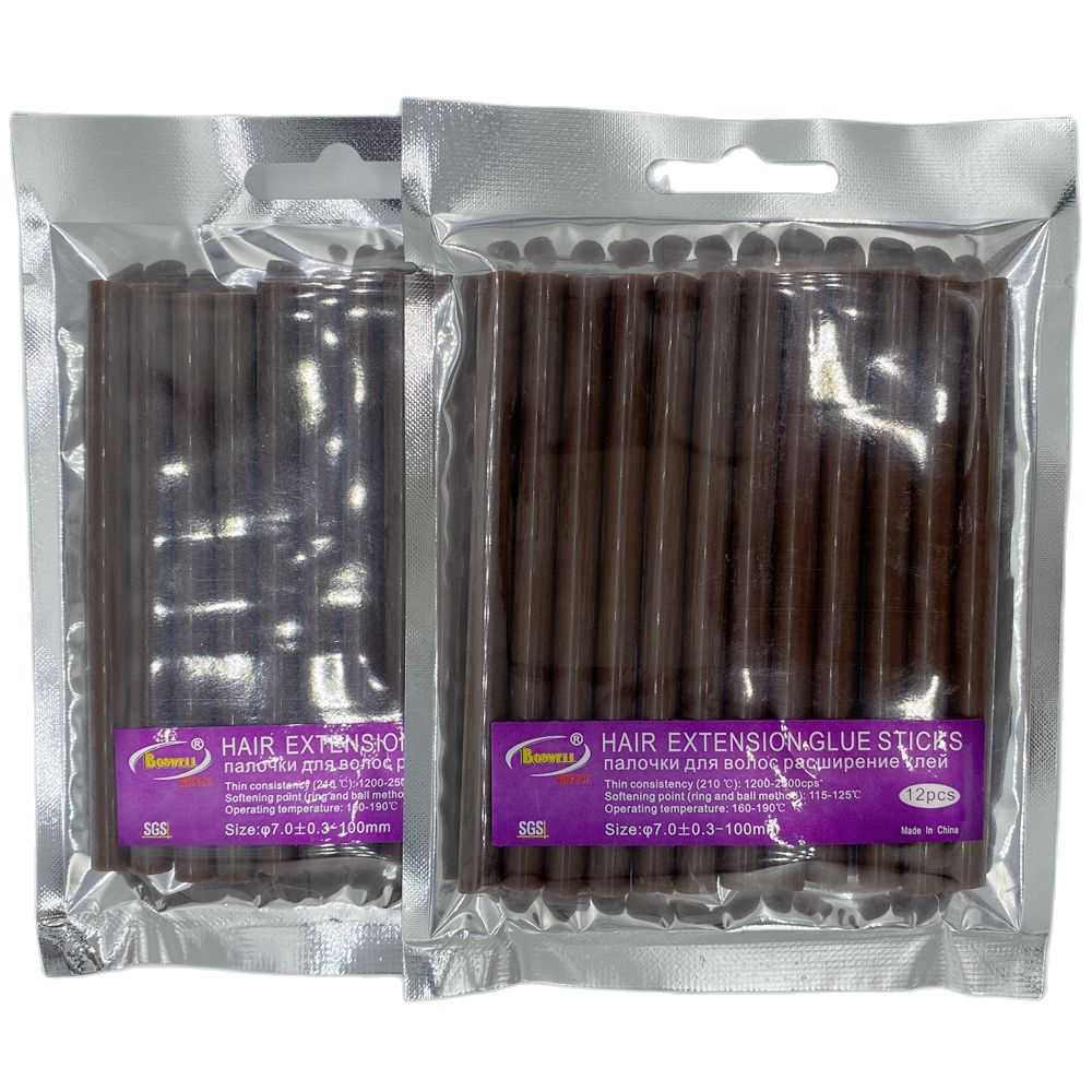 24 PCS/Lot diameter 7 x 100 mm Hair Extension Glue Sticks Hot Melt Glue Stick for hair extension 3 color