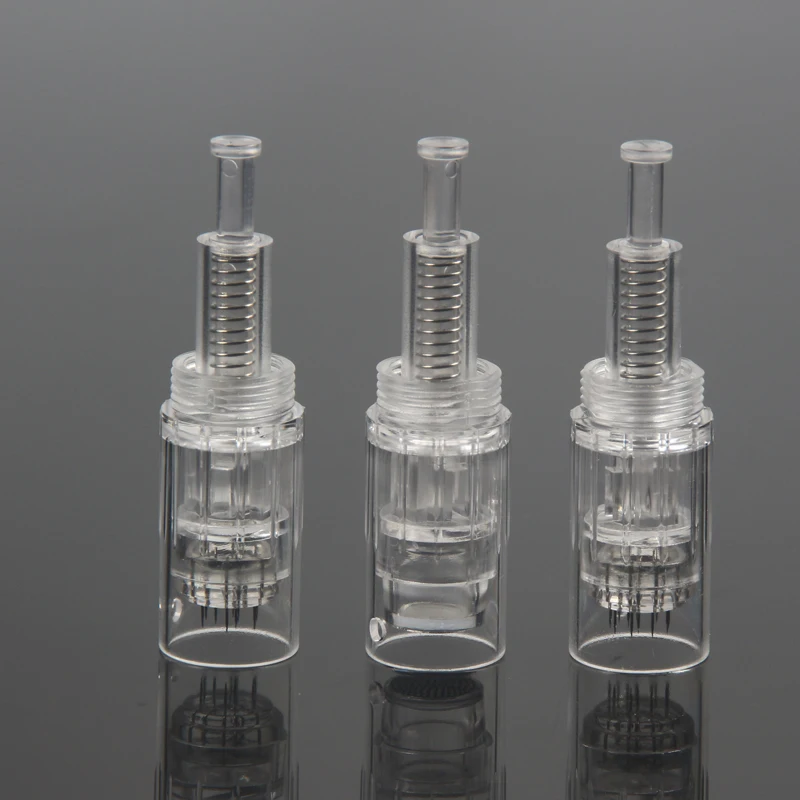 10 Chiếc Vít Microneedling Nano Kim Hộp Mực Kim Bí Quyết Điện Tự Động Microneedle Derma Tem Bút Thường Trực Trang Điểm