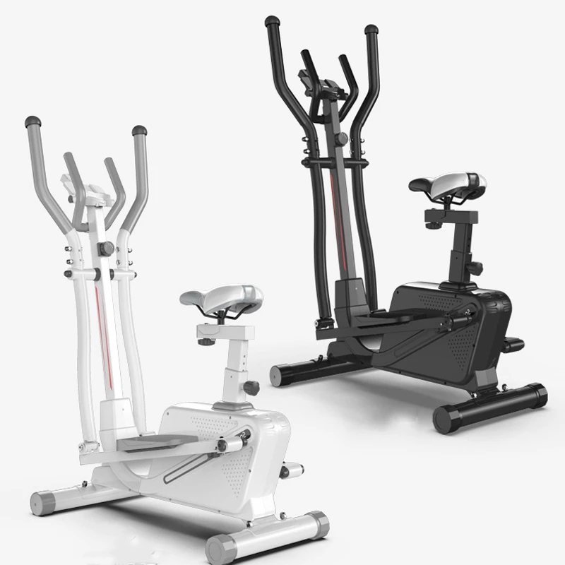 Bantalan berjalan olahraga dalam ruangan, peralatan kebugaran rumah sepeda berputar, Treadmill Gym elips dengan kontrol magnetik