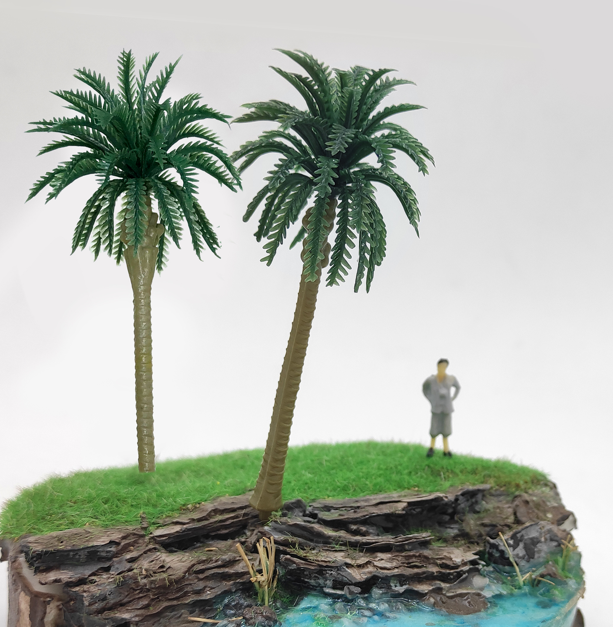 7-16cm 1/87 Ho Scale Model Palm Tree Artificial Coconut Landscape Train Railway Beach Seaside Layout Scenery Miniature Dioramas