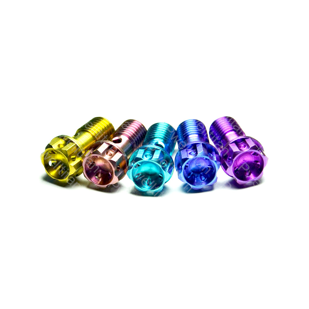 2 Buah Sekrup Selang Minyak Silinder Master Rem M10 * 1.25 Kualitas Tinggi Baut Titanium Banjo Sekrup Tabung Universal Sepeda Motor