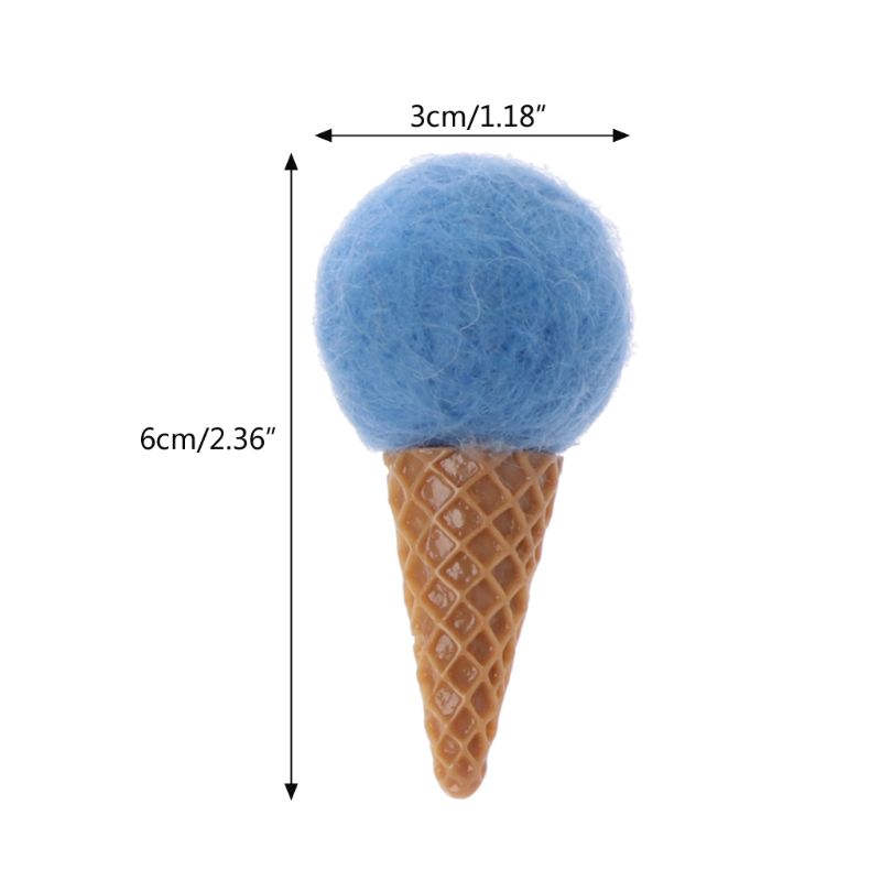 ทารกแรกเกิด Felt Ice Cream Props เด็กเล็กเด็กถ่ายภาพ Handmade Felt การถ่ายภาพ Props อุปกรณ์เสริม