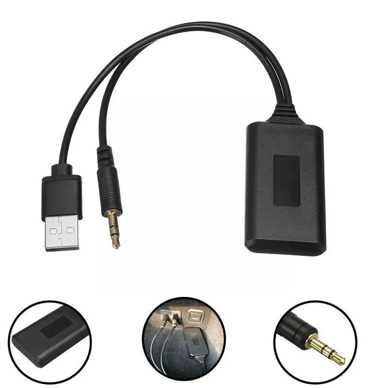 1 Chiếc Radio Bluetooth Cáp Đa Năng Ô Tô Xe Aux Bluetooth Âm Nhạc Thu Âm Thanh Adapter Sạc Cho Xe BMW E90 E91 e92 C1F1