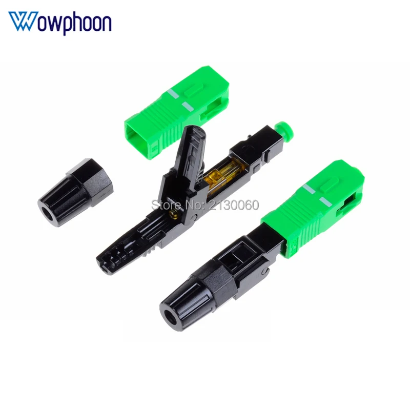 10 Uds SC APC conector rápido SC UPC adaptador de fibra óptica FTTH conector rápido de fibra montaje de campo personalizado