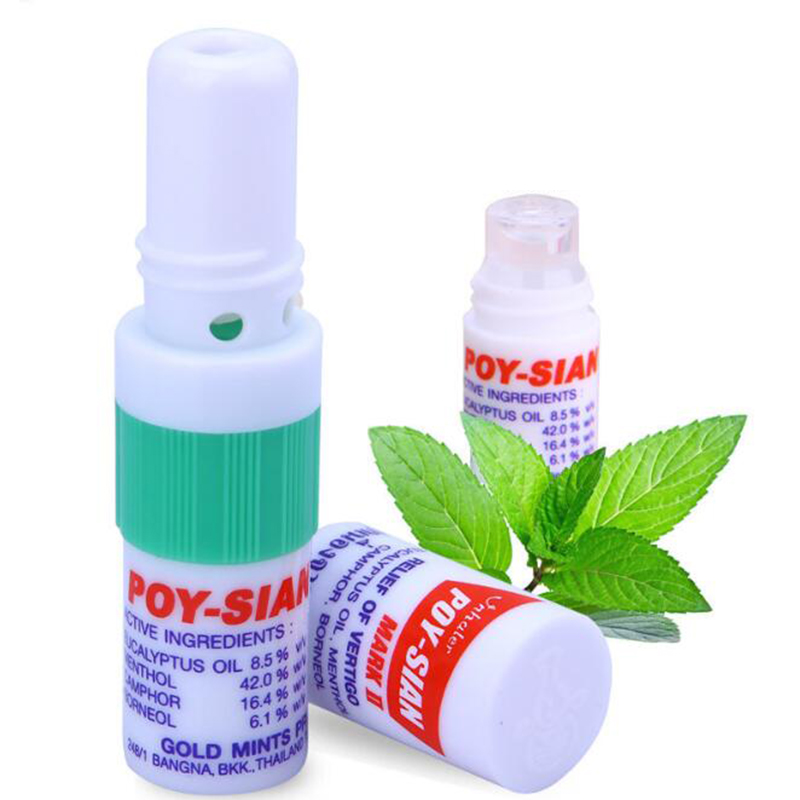 Inhalador de nariz tailandés, aceite de menta, aceite fresco para asma, drenaje Nasal, refrescante, estudiantes, aceite fresco antironquidos, tubo de ocho centavos