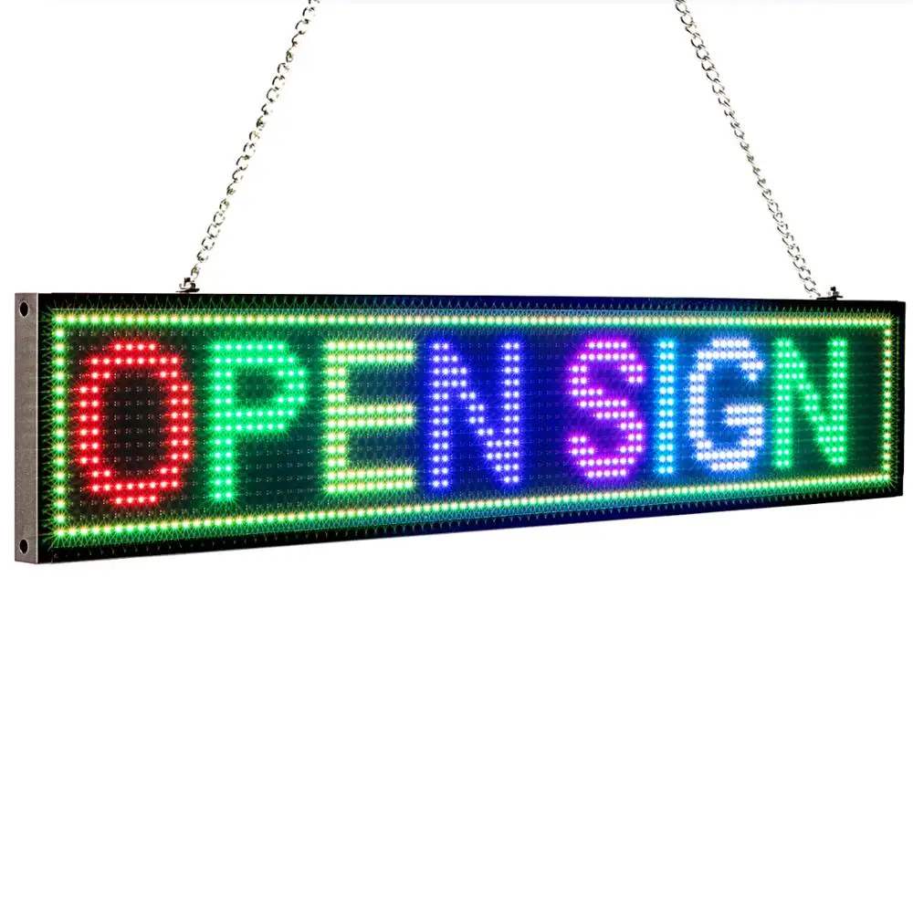 Tablero de mensajes de desplazamiento P5, señal de información a todo Color, WiFi, tablero Led programable, publicidad para negocios, tienda, cafetería, 50CM