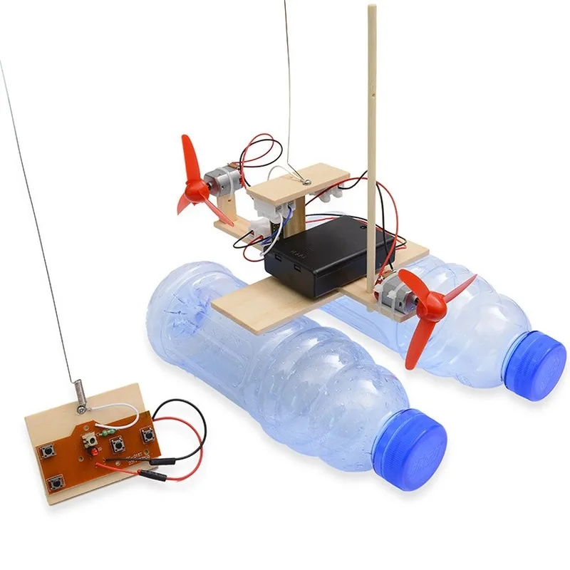 Juguetes pequeños de nueva tecnología para niños, modelo de barco de viento con Control remoto, Material de experimento científico, colección de regalos, bricolaje, 2021