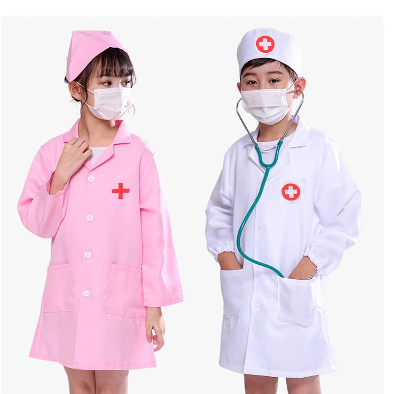 จําลองหมอพยาบาลทํางานเด็กชุด Cross Coat ฮาโลวีนเครื่องแต่งกายเด็กคอสเพลย์ของเล่นเด็กชุดแฟนซีปาร์ตี้วันเกิด