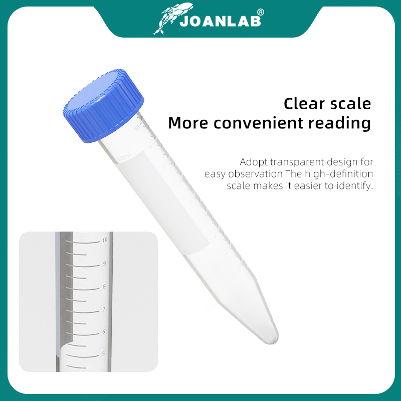 Tubo plástico de centrífuga JOANLAB 0,2 ml 0,5 ml 1,5 ml 2 ml 10 ml 15 ml 50 ml tubo microescala pcr tubo prp equipo de laboratorio tubo de ensayo