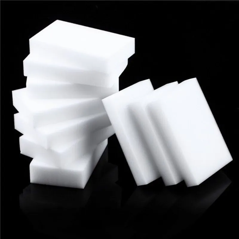 100 Uds 100x60x10mm esponja de melamina esponja mágica borrador de alta densidad limpiador del hogar esponjas de limpieza para platos de cocina