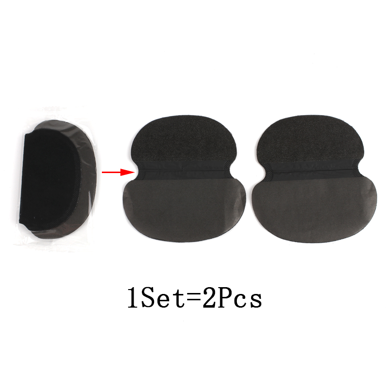 20 piezas (10 pares) almohadillas desechables para el sudor, pegatinas para axilas de verano, junta protectora absorbente de sudor de algodón negro