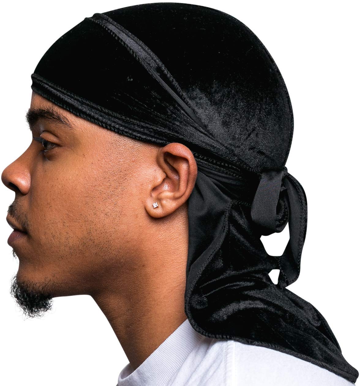 Улучшенная бархатная ткань Durag, аксессуары для волос, атласная шапка, несколько цветов, шапка-тюрбан, головные уборы, шапки с длинными бретелями, шапочка для взрослых