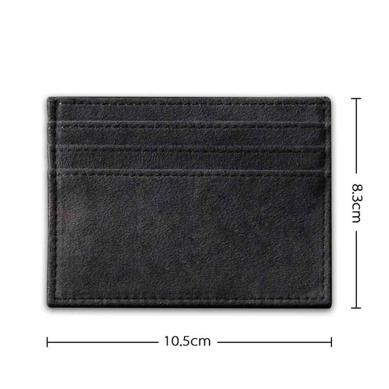 YMW ALCANTARA Kartenhalter Damen & Herren Drehfell Luxus Kunstleder Slim Card Mini Wallet Kleines dünnes Kartenpaket