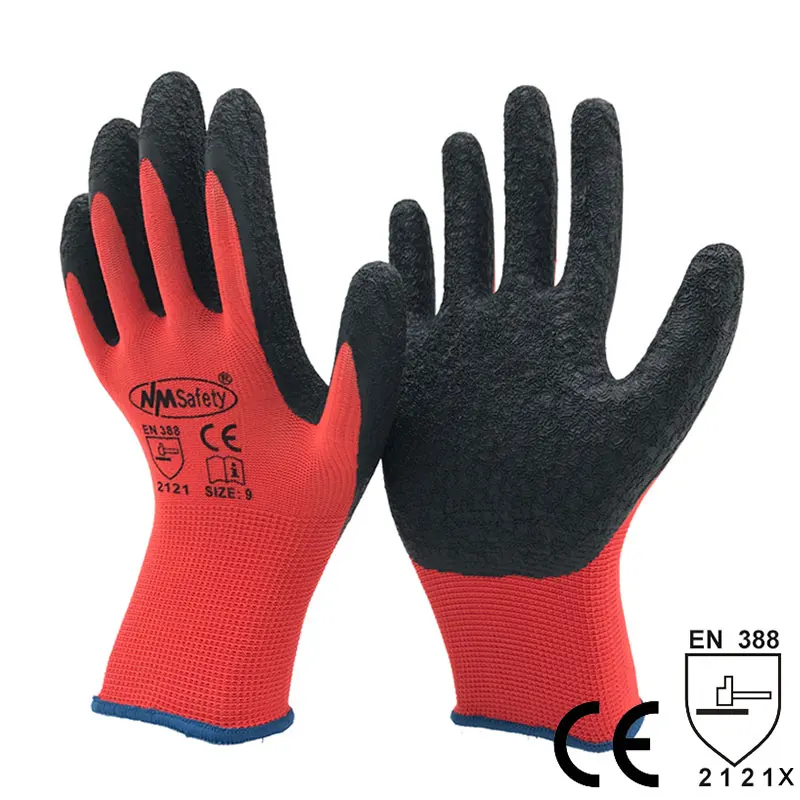 24 ชิ้น/12 คู่ Latex Grip ความปลอดภัยถุงมือทํางานการก่อสร้างสวนอุตสาหกรรมถุงมือโพลีเอสเตอร์สําหรับชายหรือหญิง
