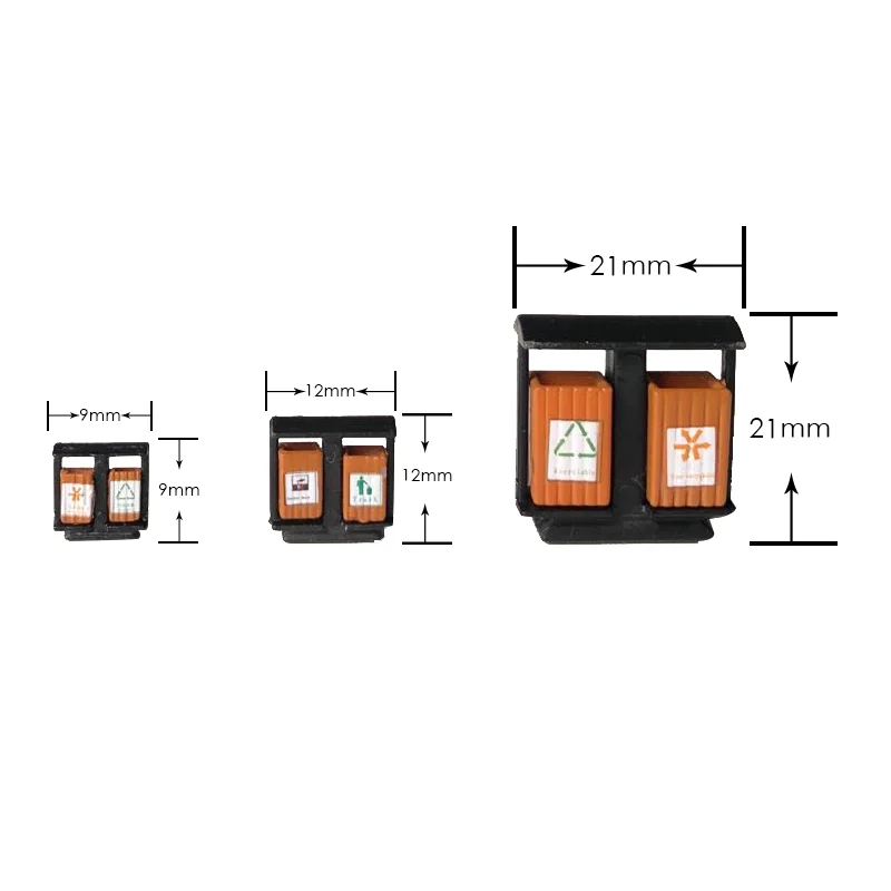 HO/N Skala Modell Straße Abfalleimer Micro Landschaft Müll DIY Material Mülleimer Miniatur Mini Simulation Ashcan Sand tabelle