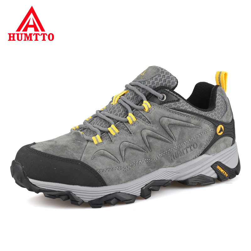 HUMTTO Wandern Schuhe für Männer Leder Trekking Wasserdichte Stiefel Camping Stiefeletten Herren Jagd Berg Taktische Turnschuhe Mann