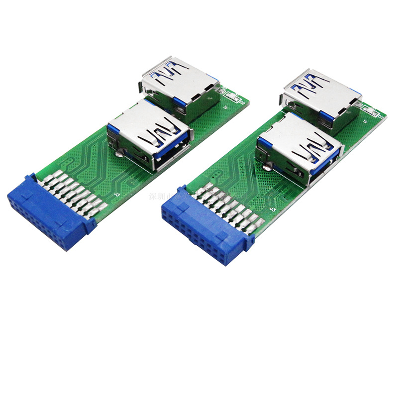PC Internal USB 3,0 A Perempuan 19Pin Ke USB 3.0 Perempuan Adaptor 20-Pin Motherboard Perempuan Steker Ke USB3.0 Perempuan Port