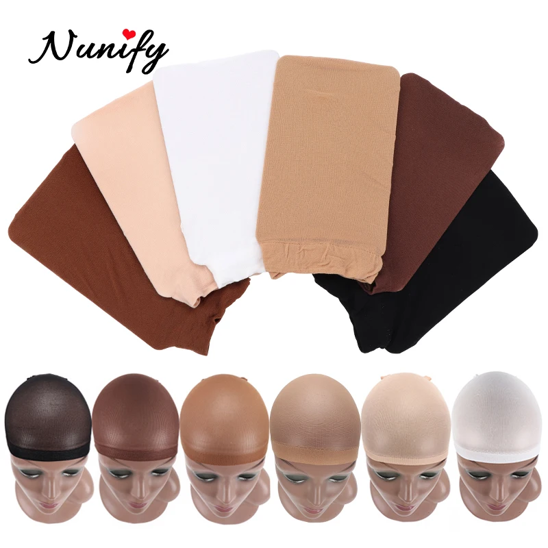 Nunify Nude Phối Lưới Tóc Giả Viên Có Đóng Cửa Cấp Cho Tóc Giả 2 Cái/gói Free Size Vớ Nắp Đỏ Cà Phê Đen begie Nâu 6 Màu