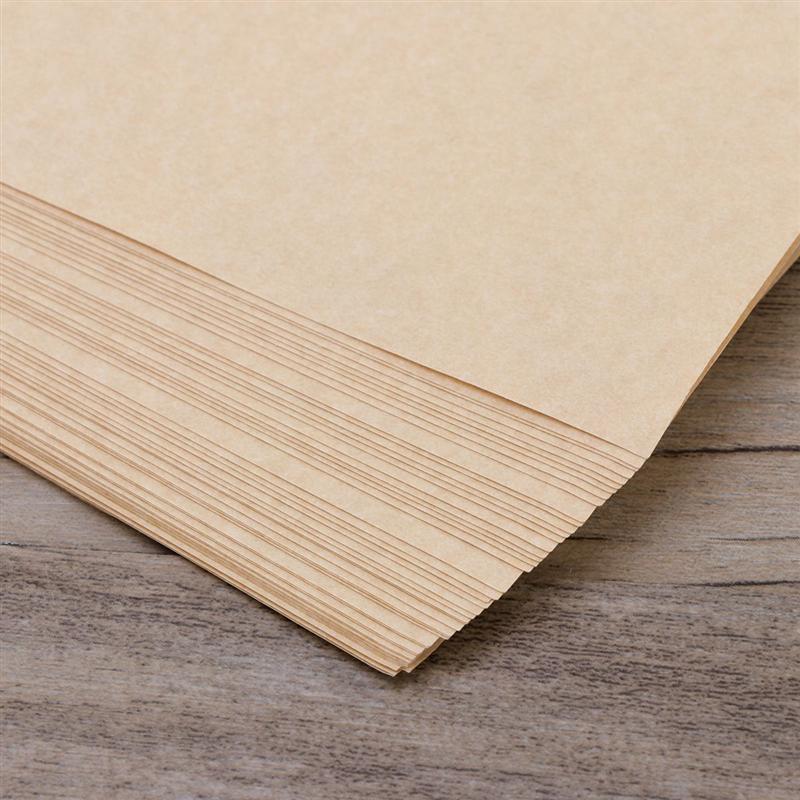 50Pcs A4 Papier Blätter Pergament Retro Papier für Zertifikat und Diplom 90g (Hellbraun)